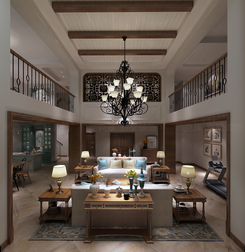 狮山御园 | 400㎡乡村美式装修案例