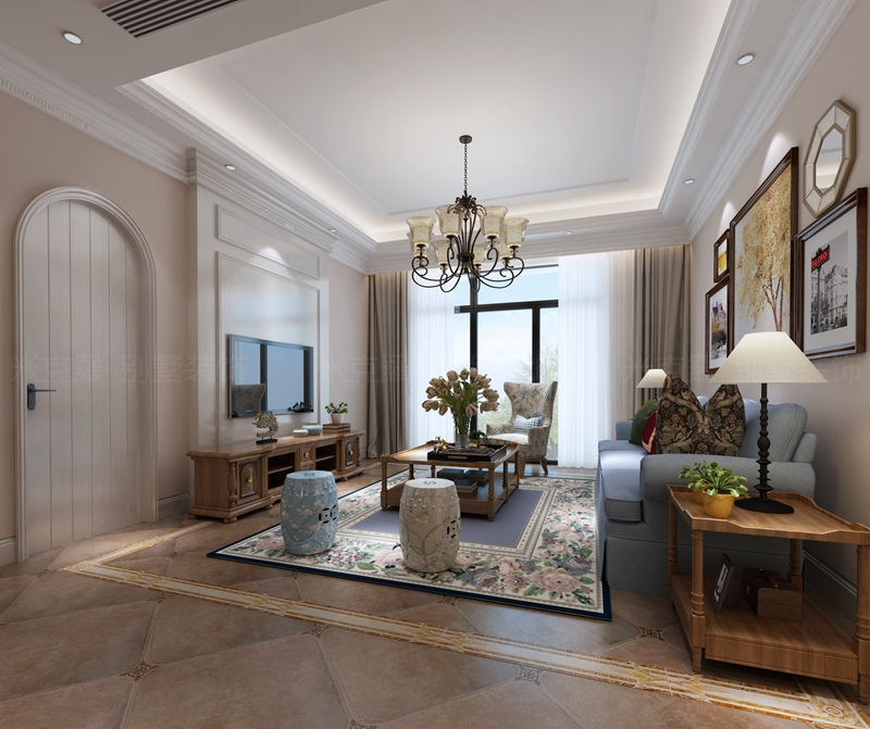 狮山御园 | 400㎡乡村美式装修案例