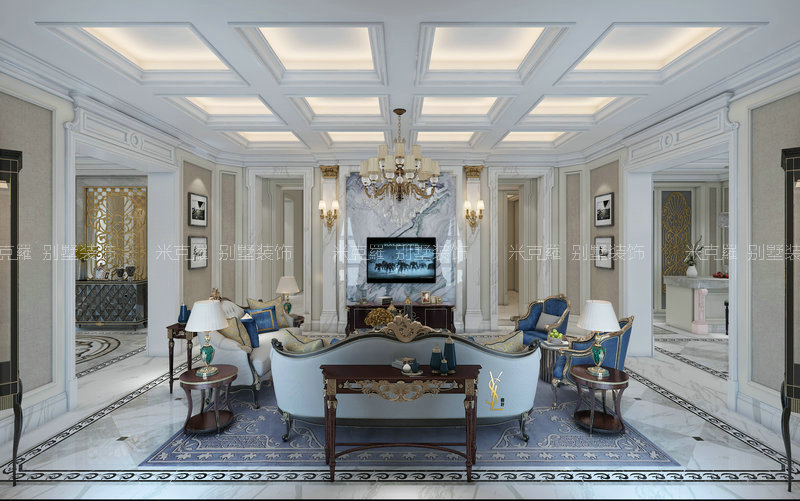 国宾一号丨800㎡欧式奢华别墅装修案例