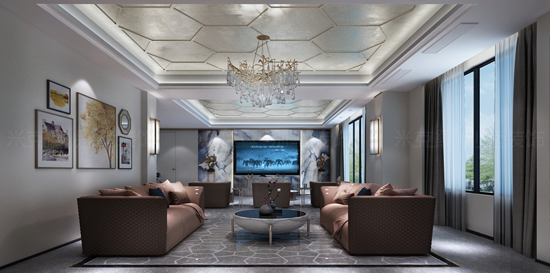 森林湖  |  368㎡现代装修案例