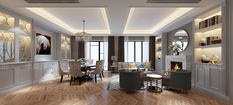 狮山原著 | 355㎡美式轻奢装修案例