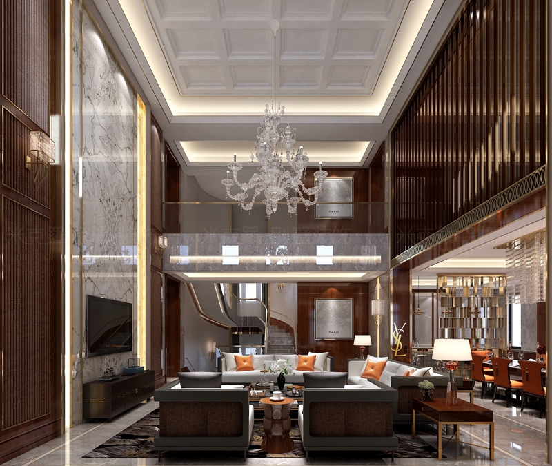 江南府邸丨750㎡现代奢华别墅装修案例