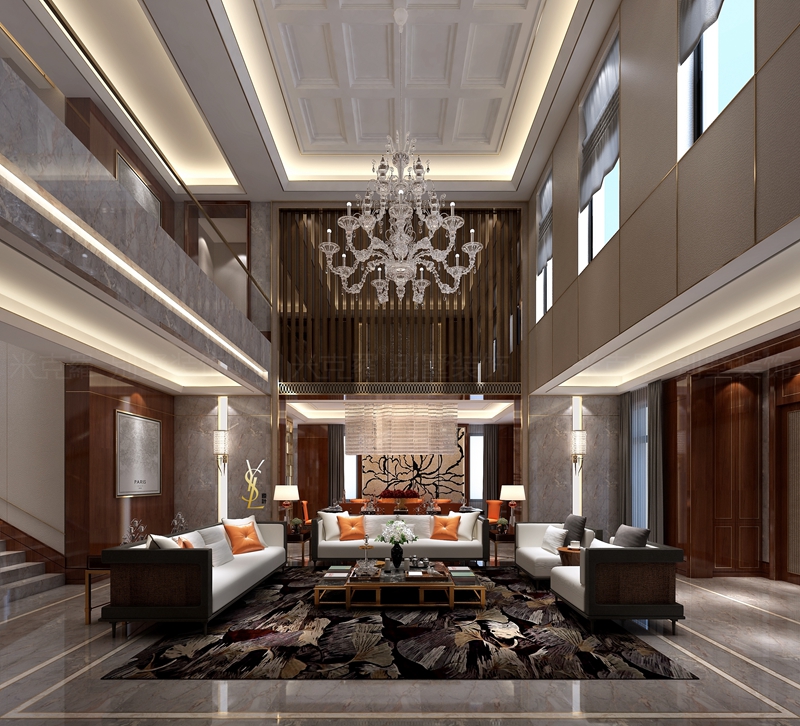 江南府邸丨750㎡现代奢华别墅装修案例