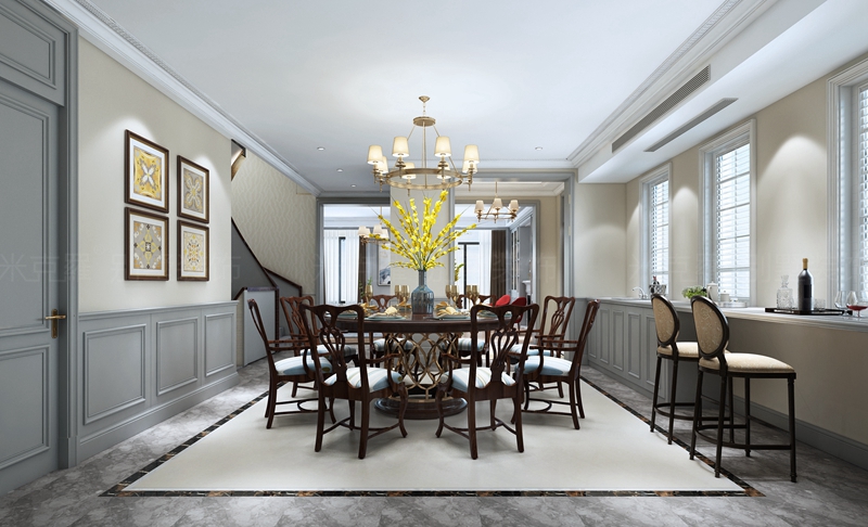 尚澜湾 | 300㎡现代美式装修案例