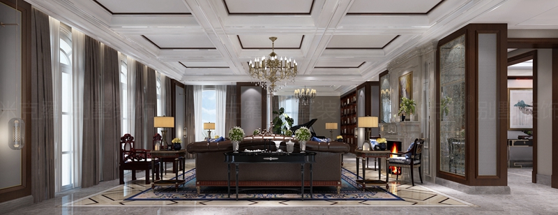 绿城玫瑰园 | 780㎡混搭装修案例