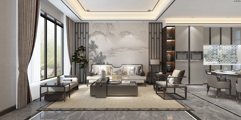 铜雀台 | 330㎡新中式装修案例