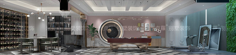 绿城玫瑰园丨550㎡摩登风格别墅装修案例