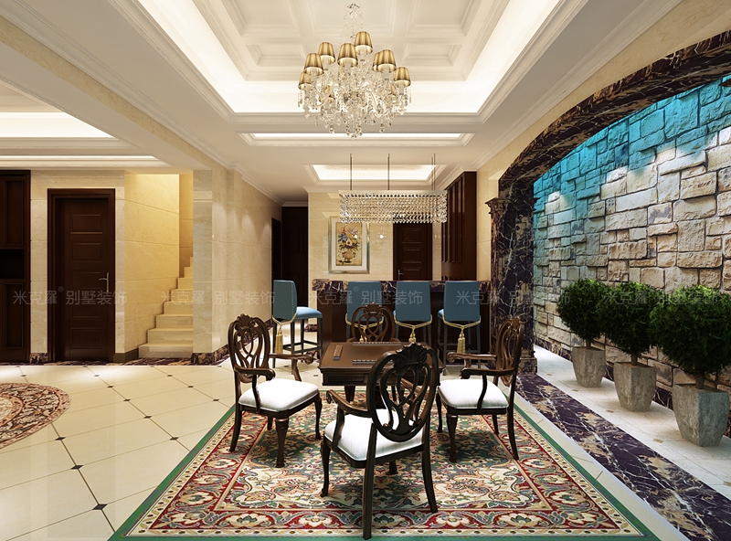 苏州绿地华尔道-360平米欧式