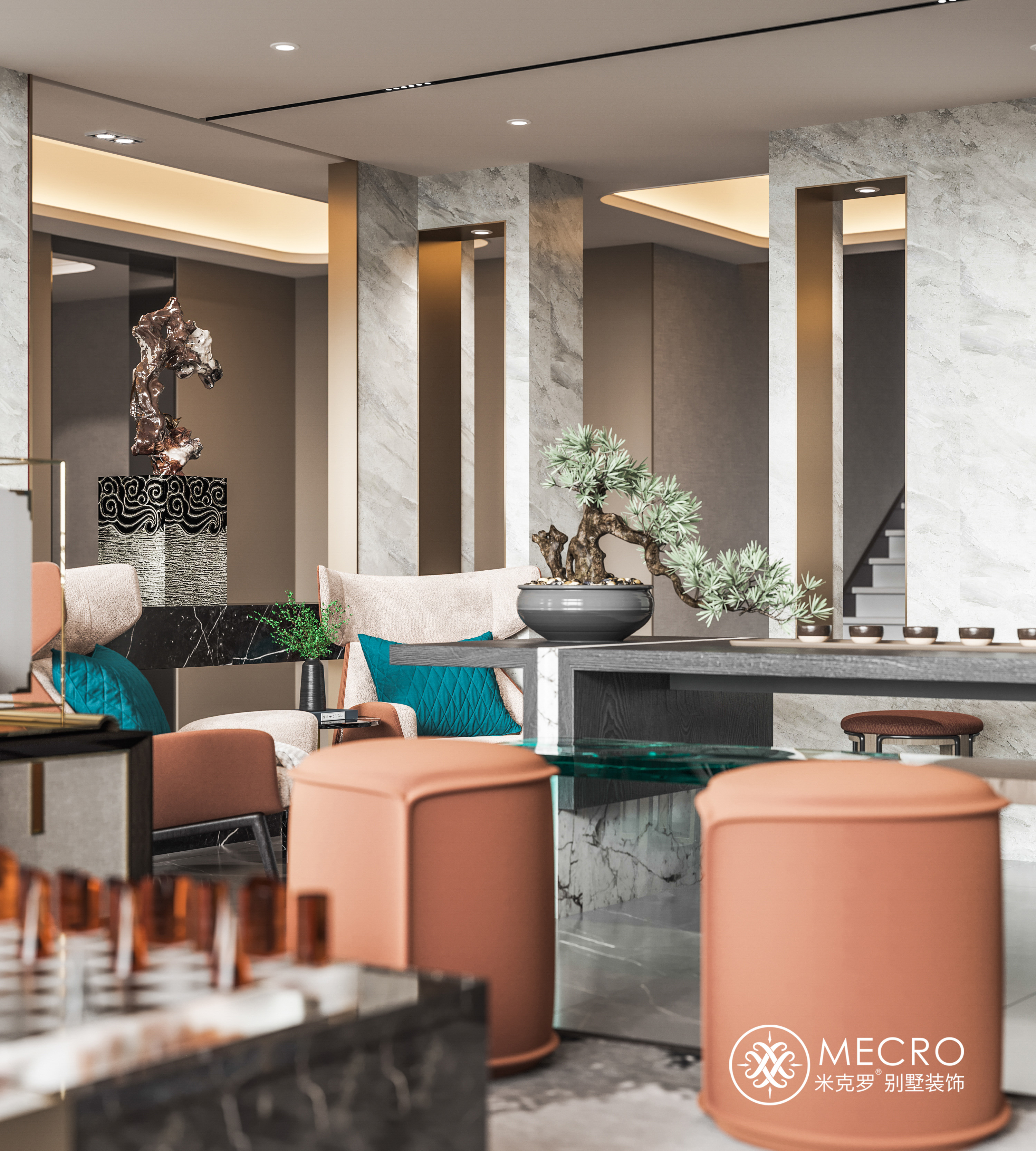 别墅起居室四大设计原则!