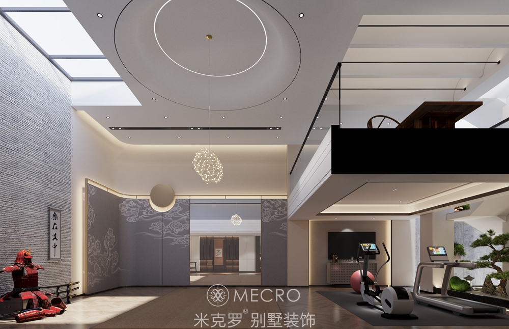 地下室采光差？改墙体为透光玻璃，600㎡新中式别墅卷出新高度