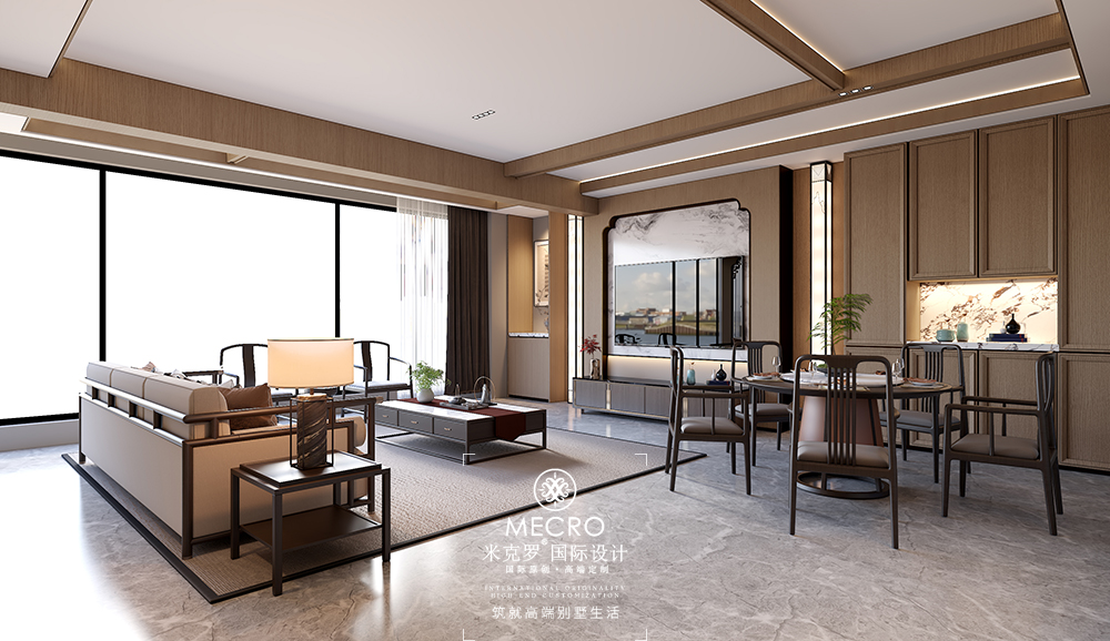 大华春和景明 | 370平米新中式风格别墅装修效果图